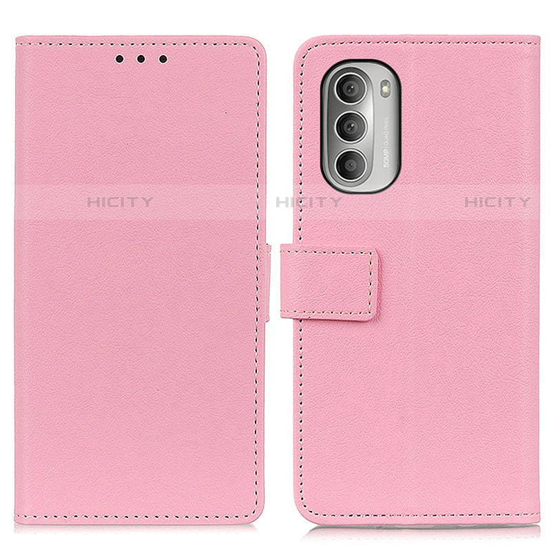 Coque Portefeuille Livre Cuir Etui Clapet M08L pour Motorola Moto G Stylus (2022) 4G Rose Plus