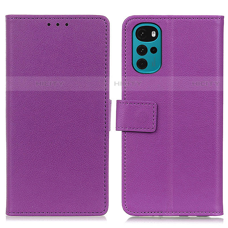 Coque Portefeuille Livre Cuir Etui Clapet M08L pour Motorola Moto G22 Violet Plus