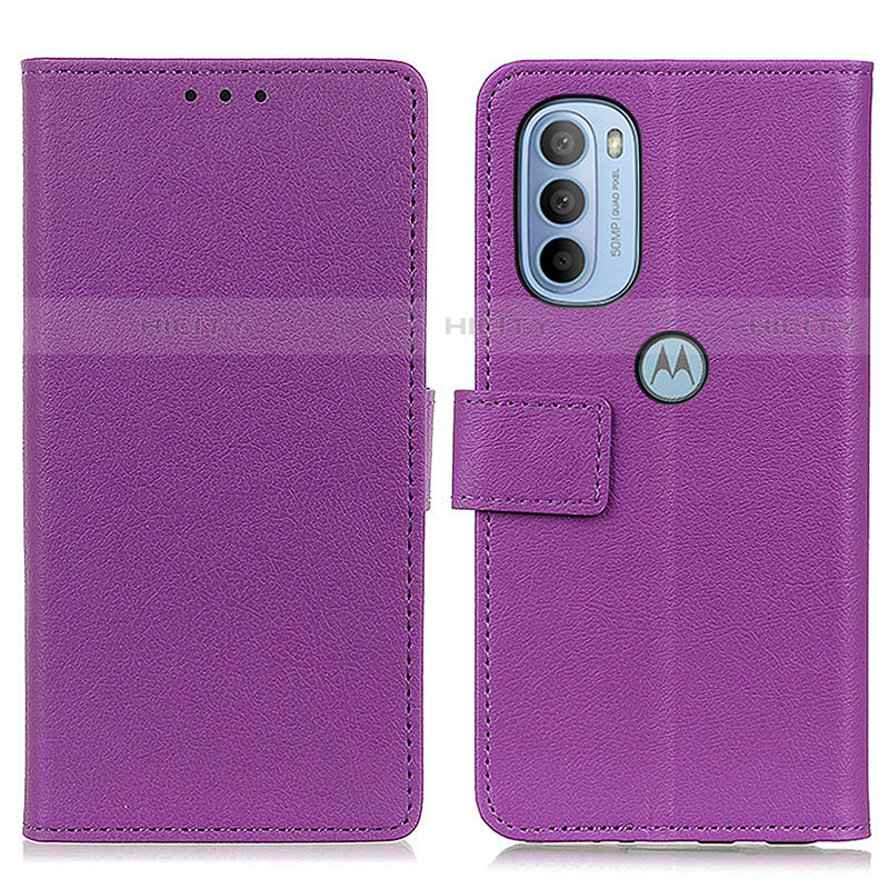 Coque Portefeuille Livre Cuir Etui Clapet M08L pour Motorola Moto G31 Violet Plus