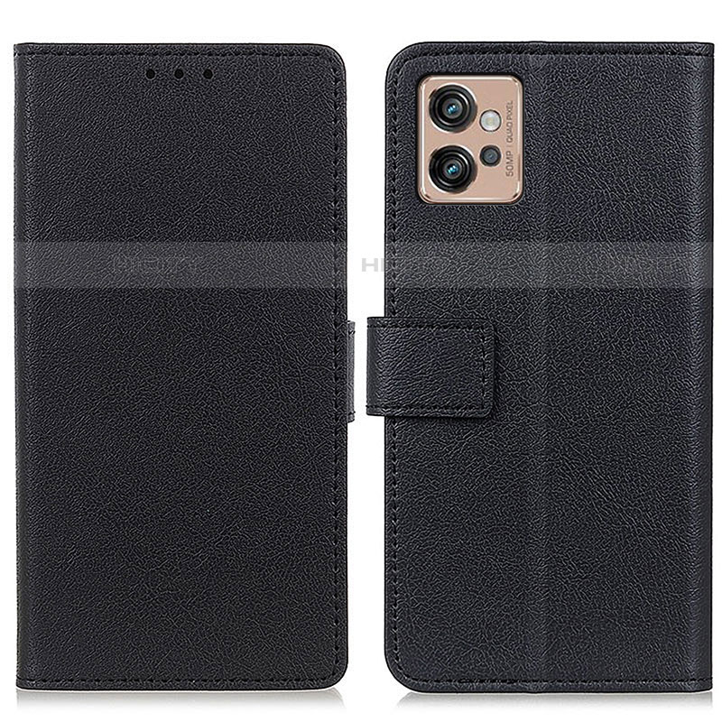 Coque Portefeuille Livre Cuir Etui Clapet M08L pour Motorola Moto G32 Noir Plus