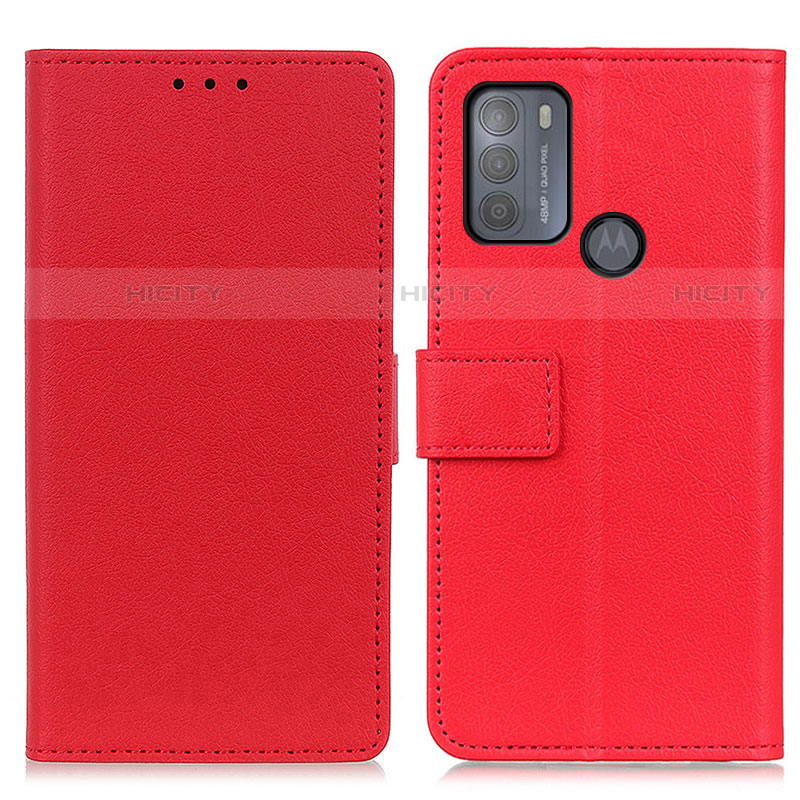 Coque Portefeuille Livre Cuir Etui Clapet M08L pour Motorola Moto G50 Rouge Plus