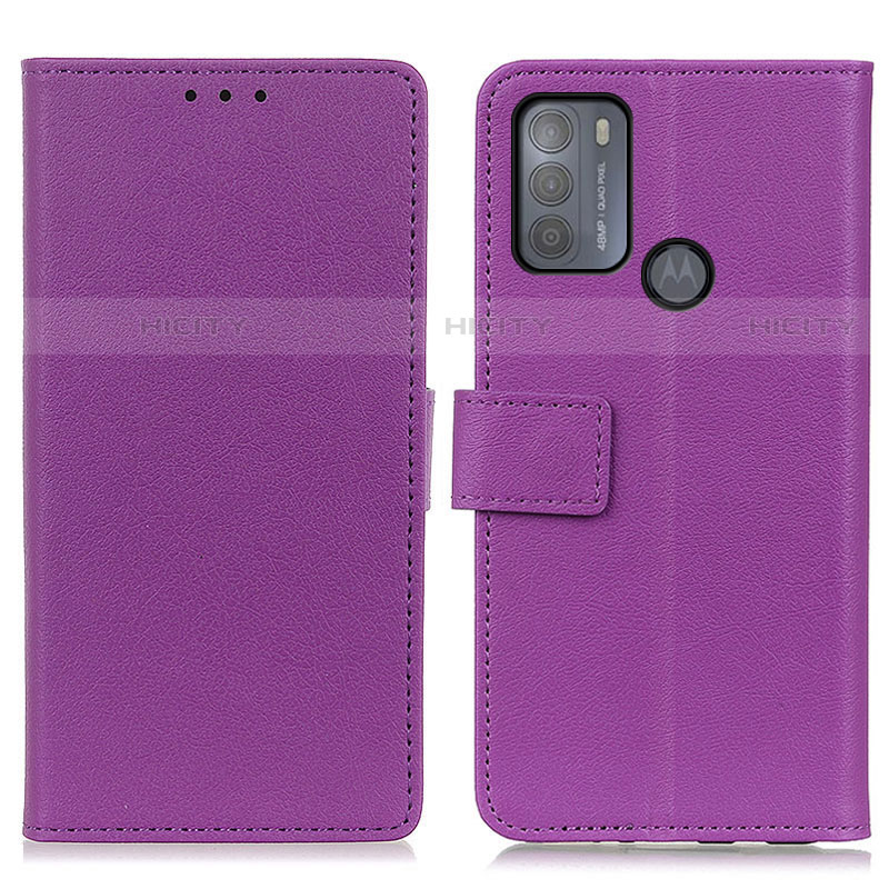 Coque Portefeuille Livre Cuir Etui Clapet M08L pour Motorola Moto G50 Violet Plus