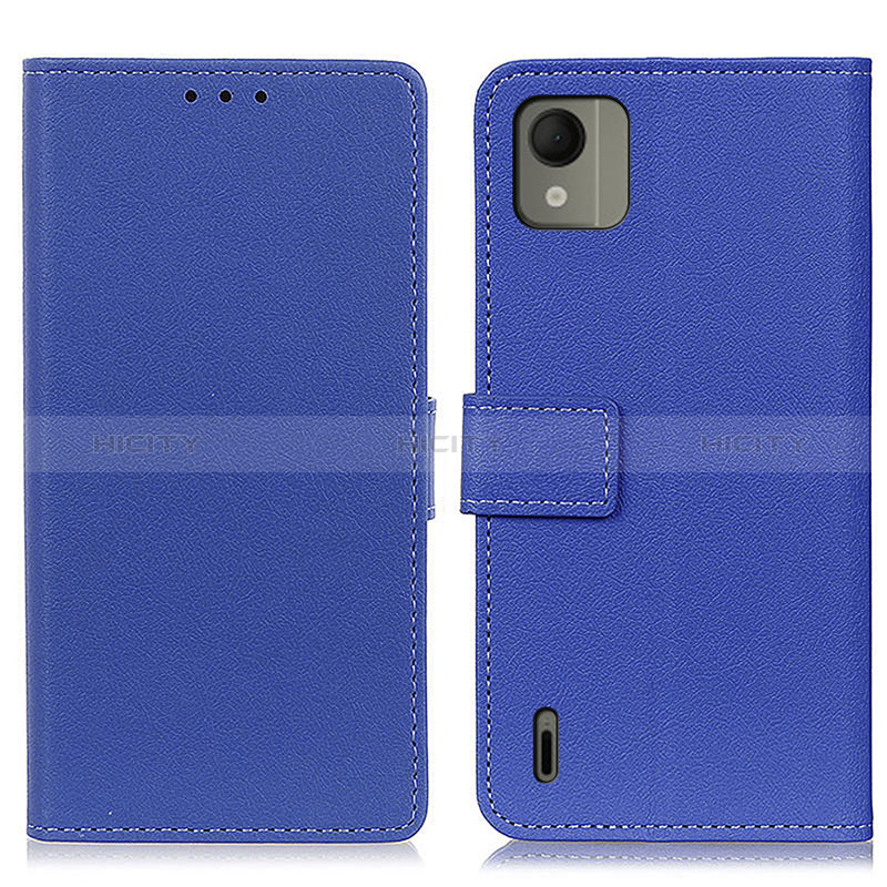 Coque Portefeuille Livre Cuir Etui Clapet M08L pour Nokia C110 Bleu Plus