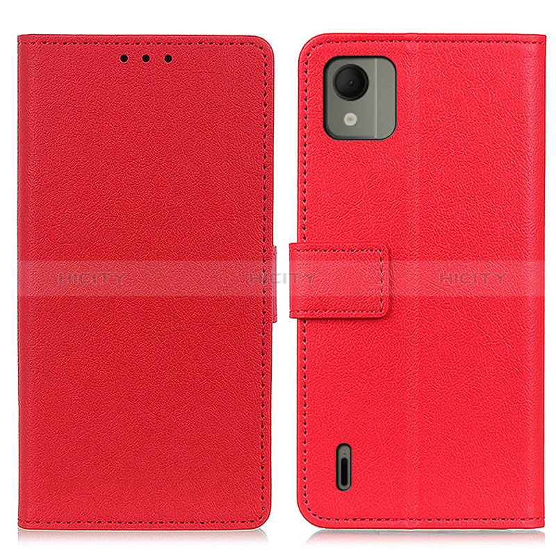 Coque Portefeuille Livre Cuir Etui Clapet M08L pour Nokia C110 Rouge Plus