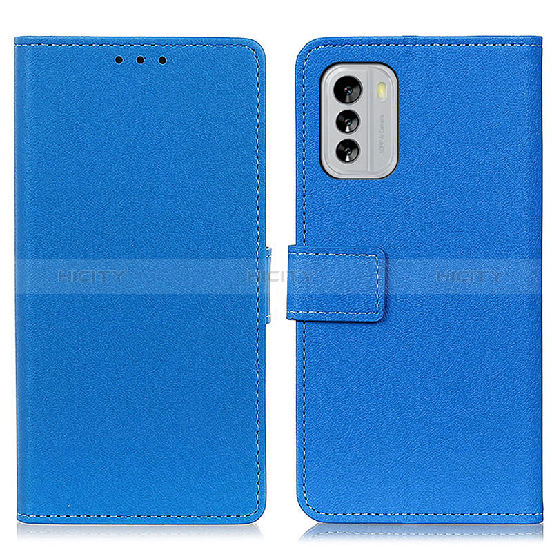 Coque Portefeuille Livre Cuir Etui Clapet M08L pour Nokia G60 5G Bleu Plus