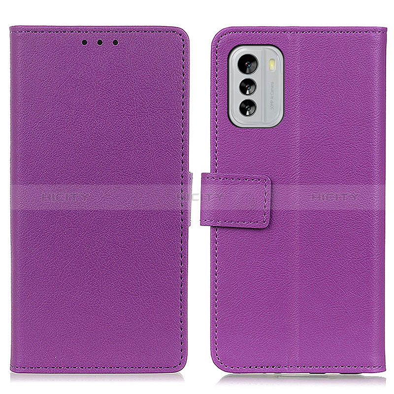 Coque Portefeuille Livre Cuir Etui Clapet M08L pour Nokia G60 5G Violet Plus