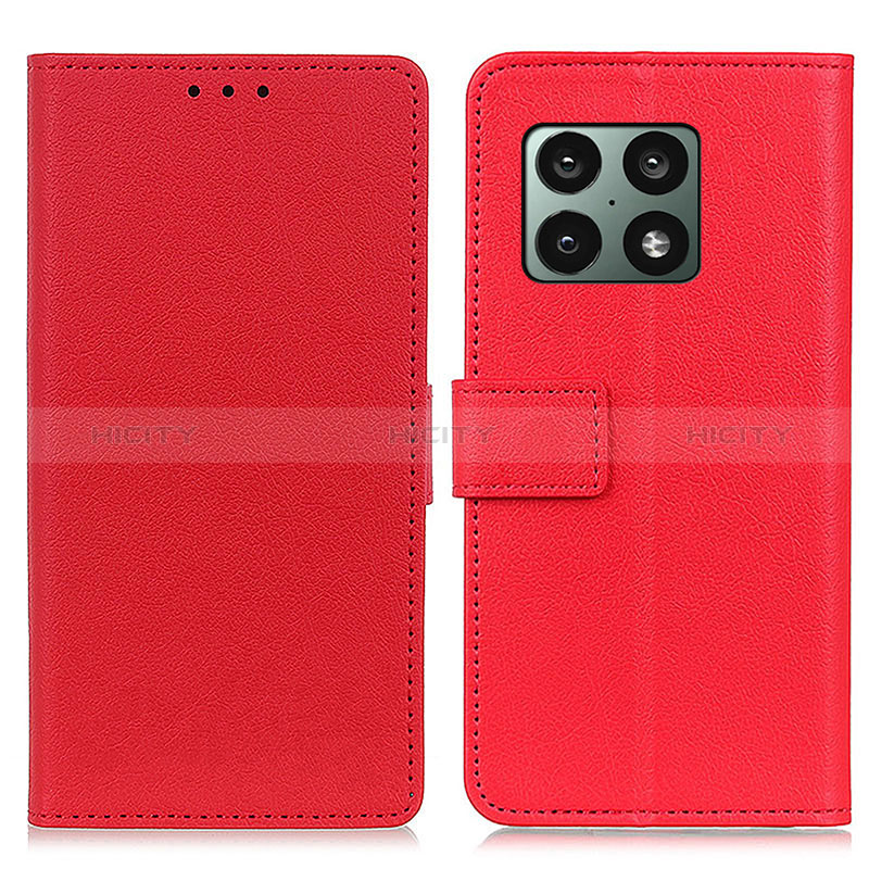 Coque Portefeuille Livre Cuir Etui Clapet M08L pour OnePlus 10 Pro 5G Rouge Plus