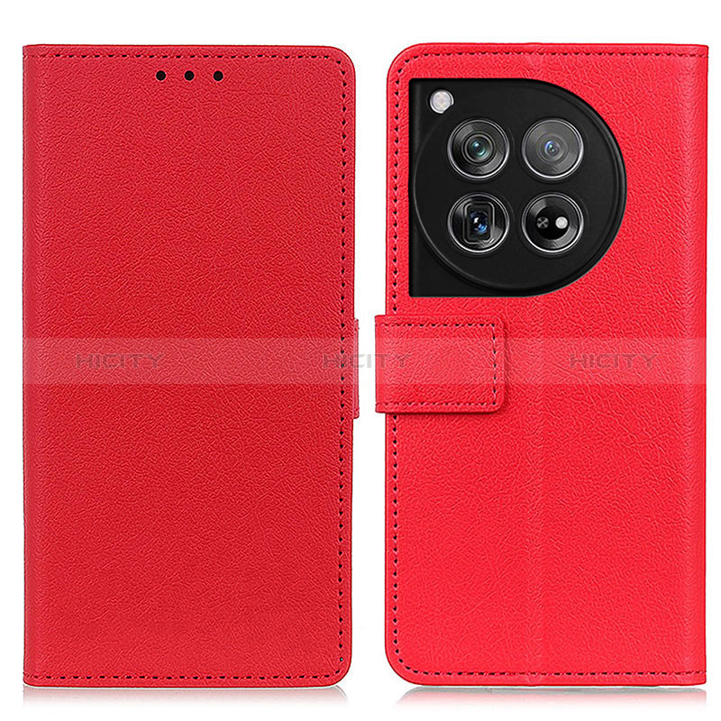 Coque Portefeuille Livre Cuir Etui Clapet M08L pour OnePlus 12R 5G Rouge Plus