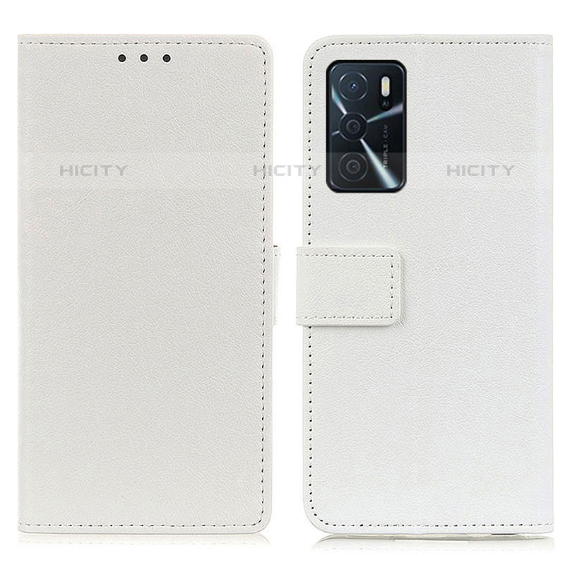 Coque Portefeuille Livre Cuir Etui Clapet M08L pour Oppo A16s Blanc Plus