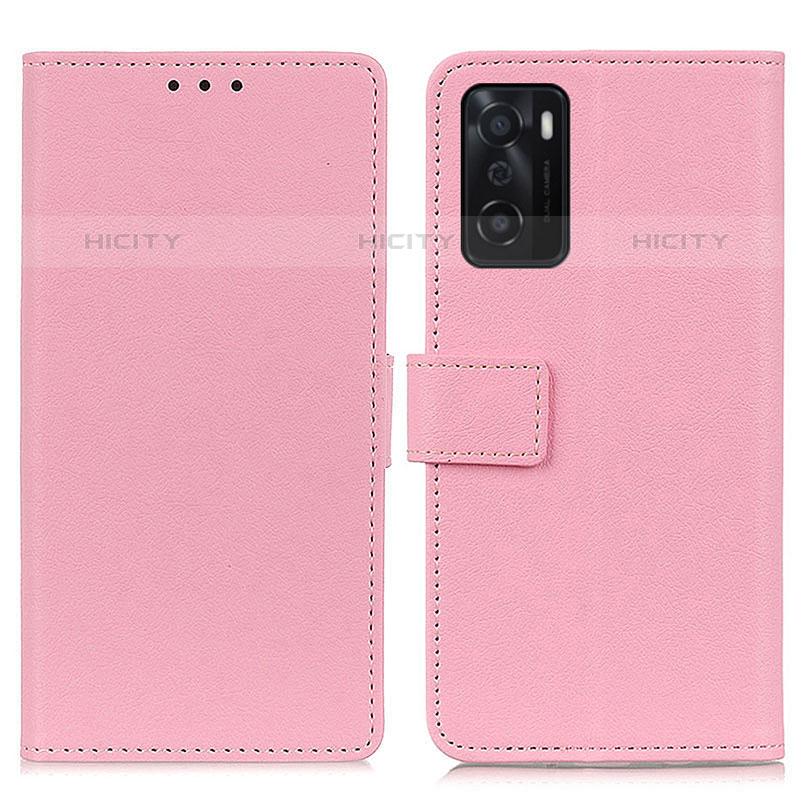 Coque Portefeuille Livre Cuir Etui Clapet M08L pour Oppo A55S 5G Rose Plus