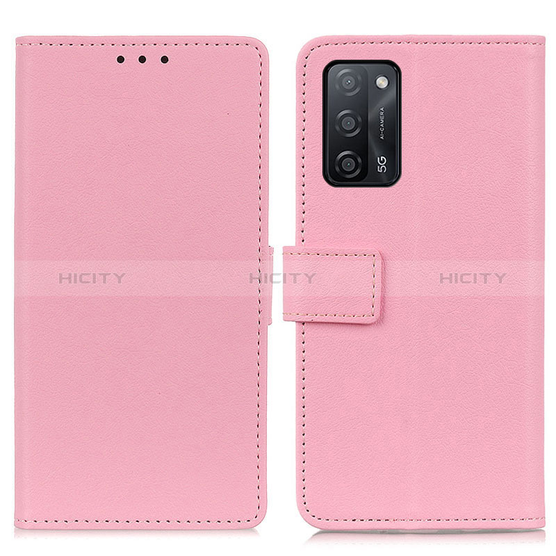 Coque Portefeuille Livre Cuir Etui Clapet M08L pour Oppo A56 5G Rose Plus