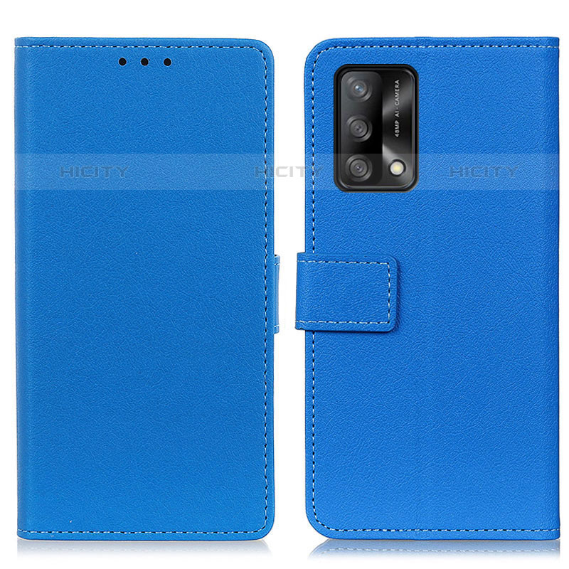 Coque Portefeuille Livre Cuir Etui Clapet M08L pour Oppo A74 4G Bleu Plus