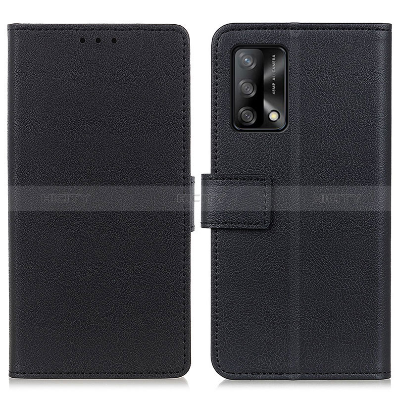 Coque Portefeuille Livre Cuir Etui Clapet M08L pour Oppo F19s Noir Plus