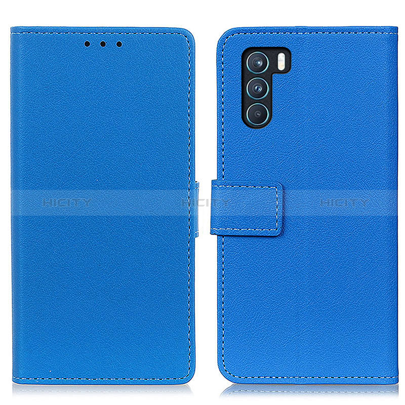 Coque Portefeuille Livre Cuir Etui Clapet M08L pour Oppo K9 Pro 5G Bleu Plus