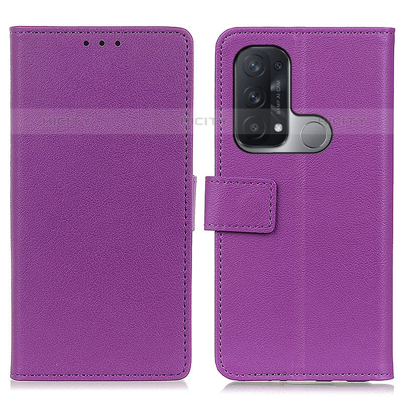 Coque Portefeuille Livre Cuir Etui Clapet M08L pour Oppo Reno5 A Violet Plus