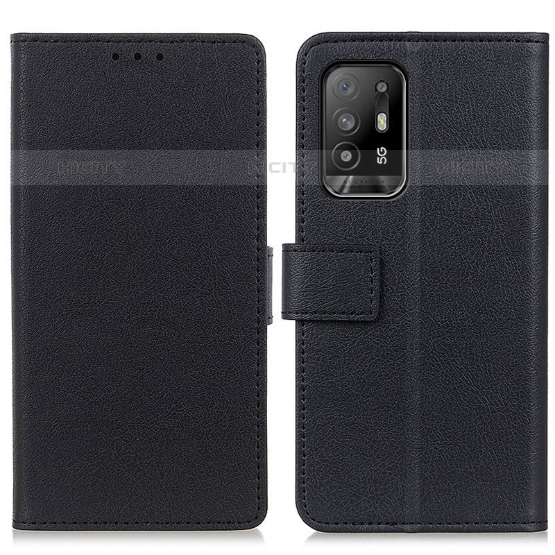 Coque Portefeuille Livre Cuir Etui Clapet M08L pour Oppo Reno5 Z 5G Noir Plus