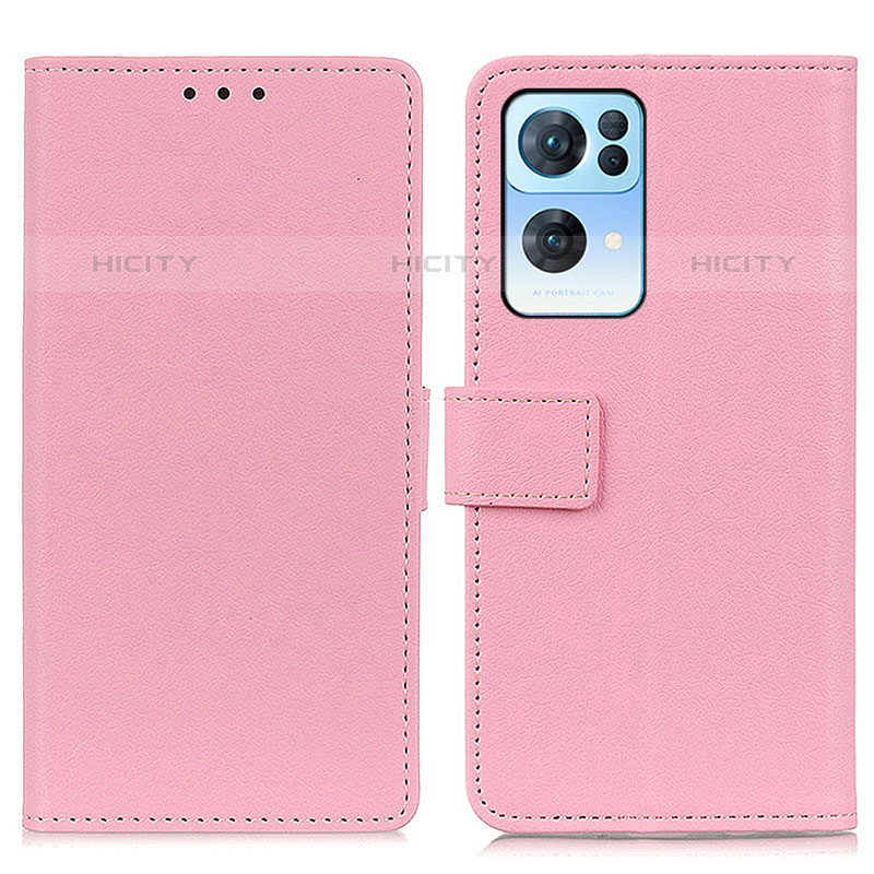 Coque Portefeuille Livre Cuir Etui Clapet M08L pour Oppo Reno7 Pro 5G Rose Plus