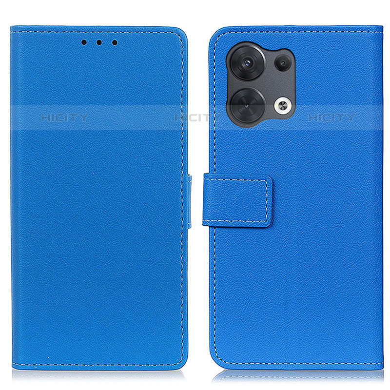 Coque Portefeuille Livre Cuir Etui Clapet M08L pour Oppo Reno9 5G Bleu Plus