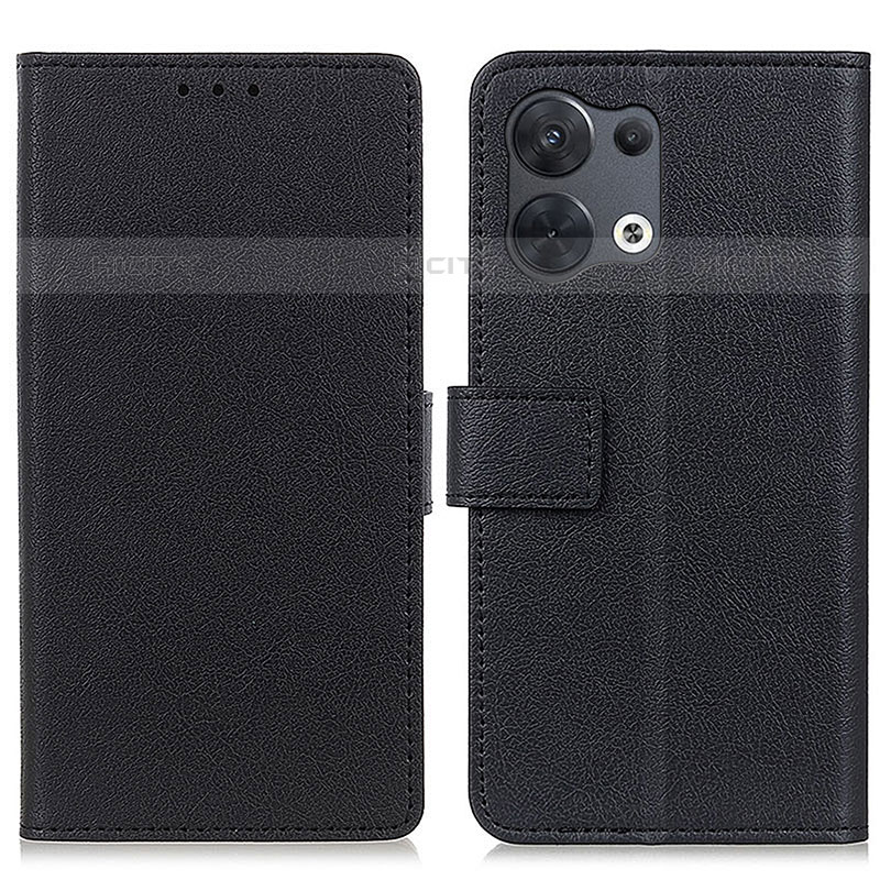 Coque Portefeuille Livre Cuir Etui Clapet M08L pour Oppo Reno9 5G Noir Plus