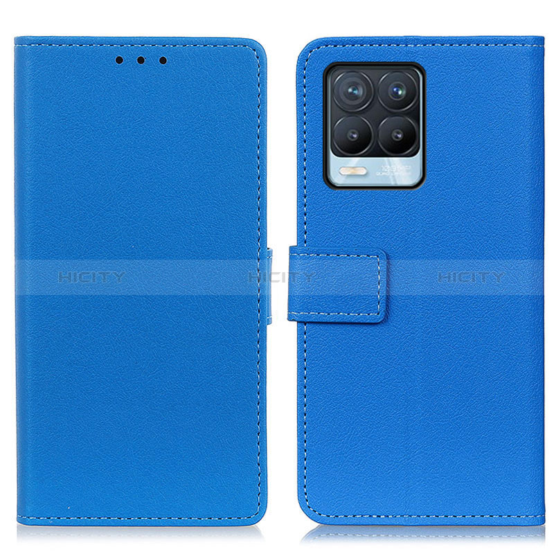 Coque Portefeuille Livre Cuir Etui Clapet M08L pour Realme 8 4G Bleu Plus