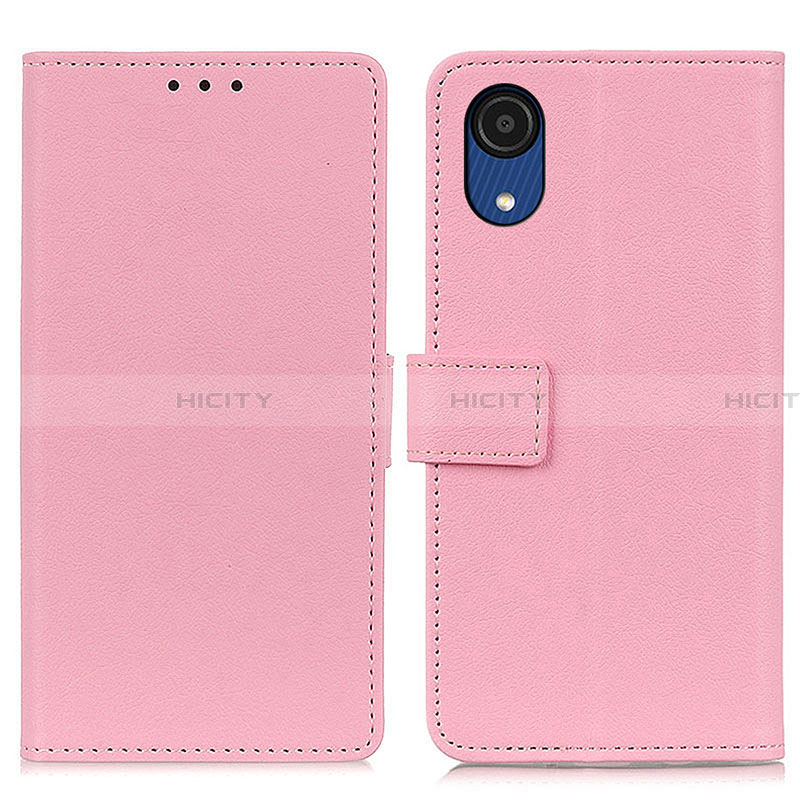 Coque Portefeuille Livre Cuir Etui Clapet M08L pour Samsung Galaxy A03 Core Rose Plus