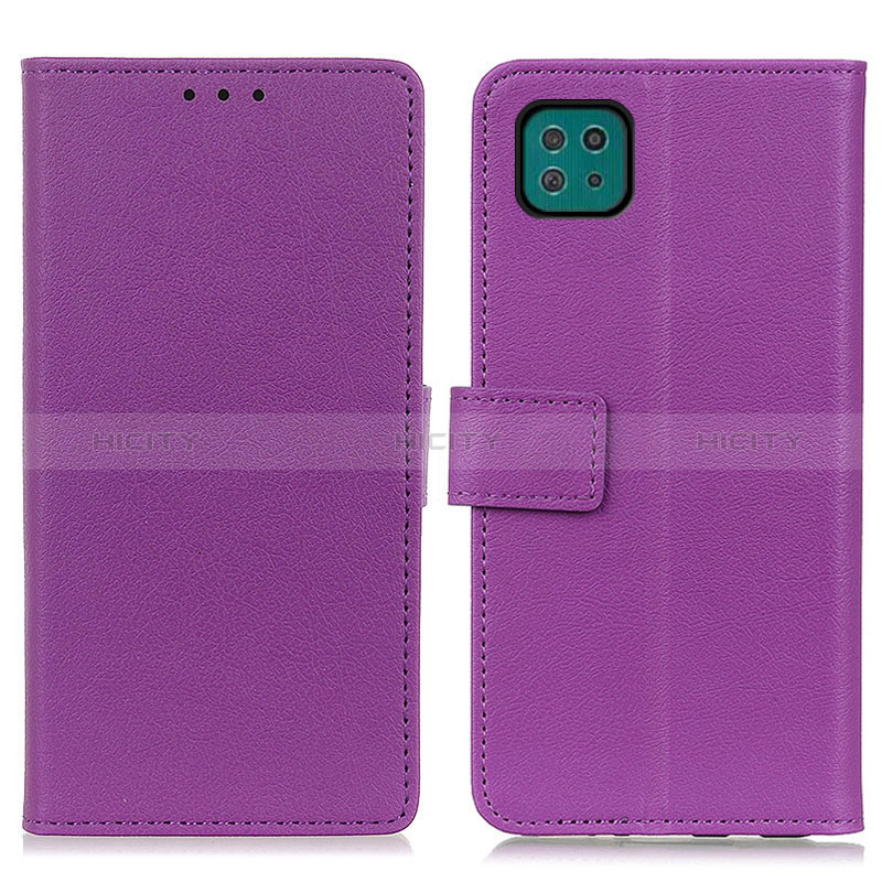 Coque Portefeuille Livre Cuir Etui Clapet M08L pour Samsung Galaxy A22s 5G Violet Plus