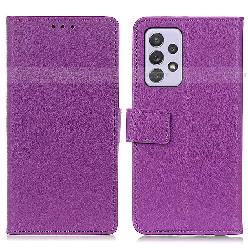 Coque Portefeuille Livre Cuir Etui Clapet M08L pour Samsung Galaxy A73 5G Violet Plus