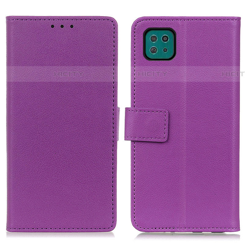 Coque Portefeuille Livre Cuir Etui Clapet M08L pour Samsung Galaxy F42 5G Violet Plus