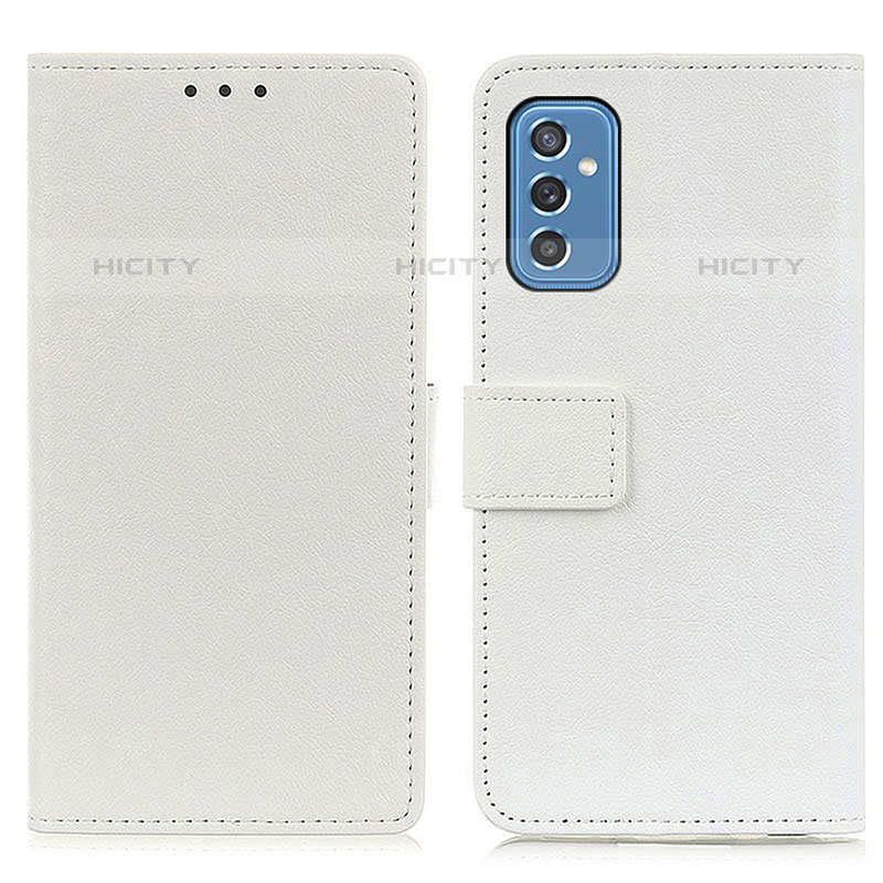 Coque Portefeuille Livre Cuir Etui Clapet M08L pour Samsung Galaxy M52 5G Blanc Plus