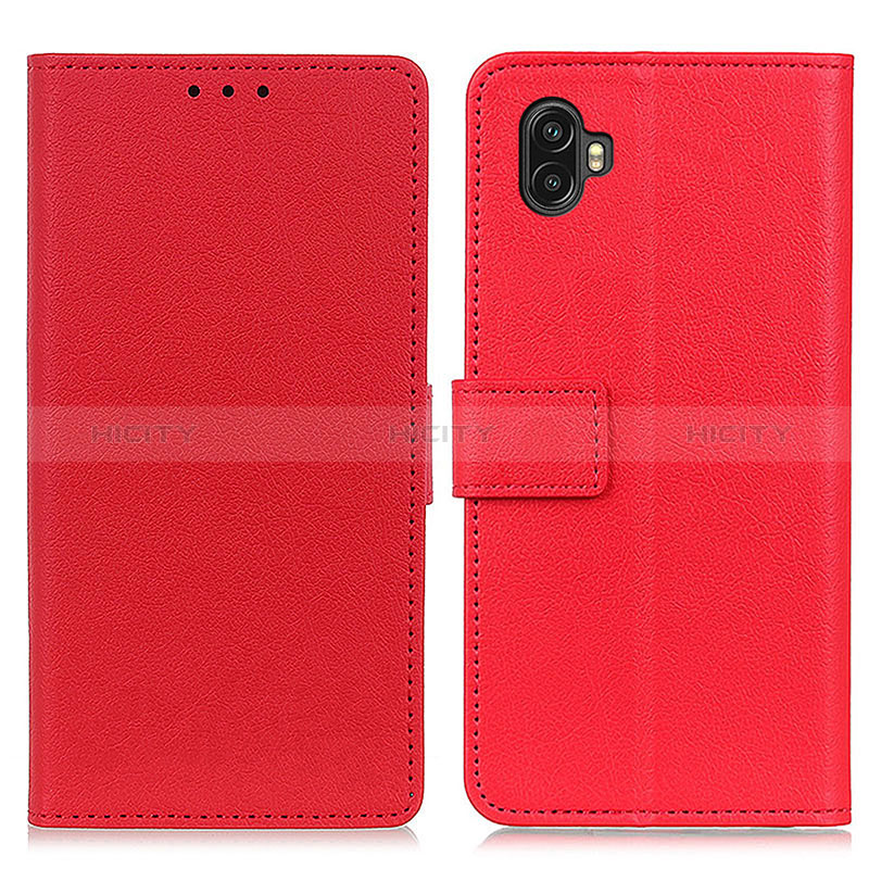 Coque Portefeuille Livre Cuir Etui Clapet M08L pour Samsung Galaxy Xcover Pro 2 5G Rouge Plus