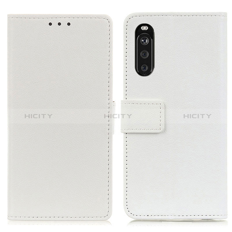 Coque Portefeuille Livre Cuir Etui Clapet M08L pour Sony Xperia 10 III SO-52B Blanc Plus