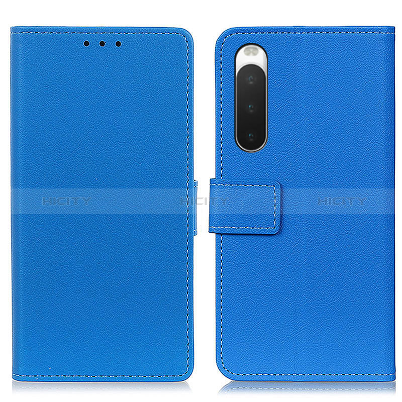 Coque Portefeuille Livre Cuir Etui Clapet M08L pour Sony Xperia 10 IV Bleu Plus