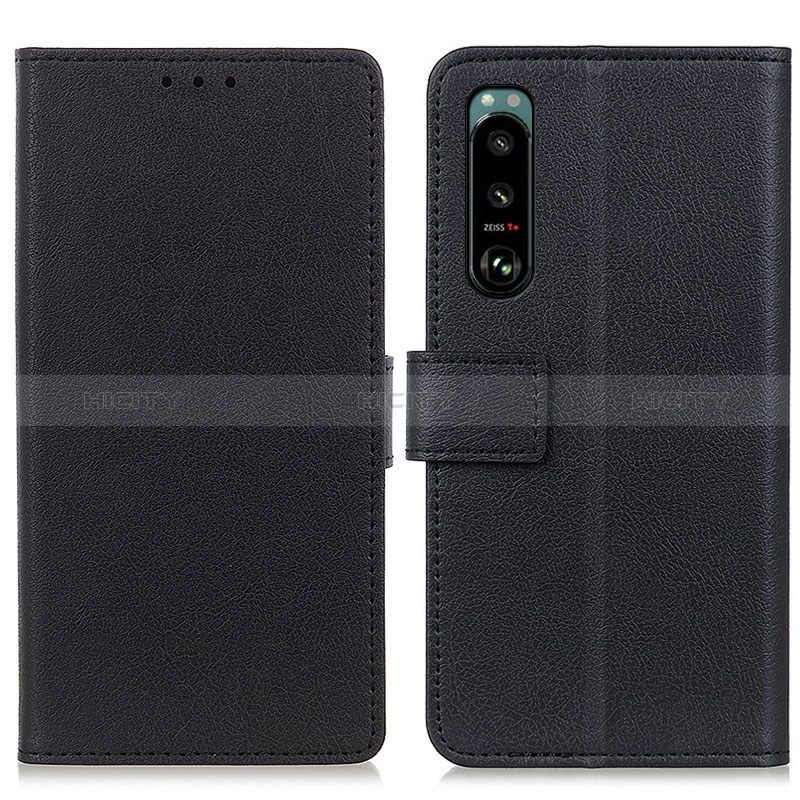 Coque Portefeuille Livre Cuir Etui Clapet M08L pour Sony Xperia 5 III Noir Plus