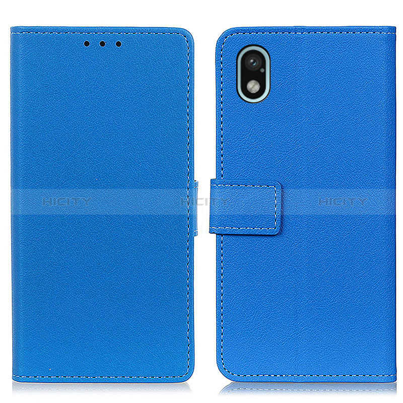 Coque Portefeuille Livre Cuir Etui Clapet M08L pour Sony Xperia Ace III Bleu Plus