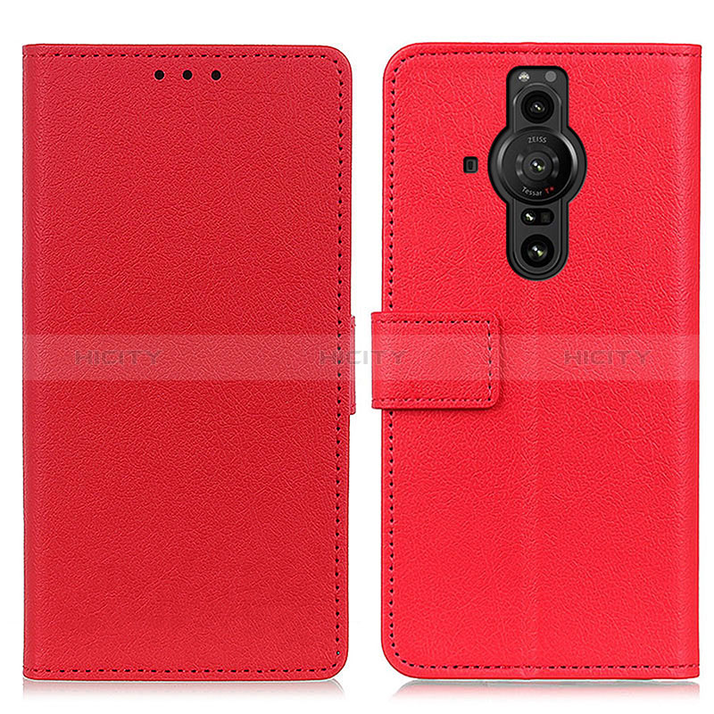 Coque Portefeuille Livre Cuir Etui Clapet M08L pour Sony Xperia PRO-I Rouge Plus