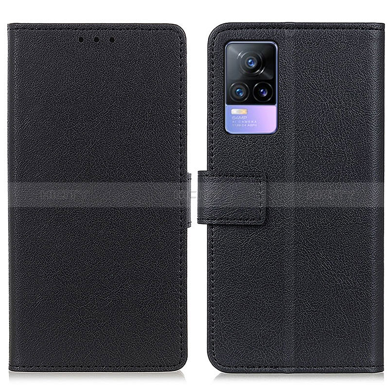 Coque Portefeuille Livre Cuir Etui Clapet M08L pour Vivo V21e 4G Noir Plus