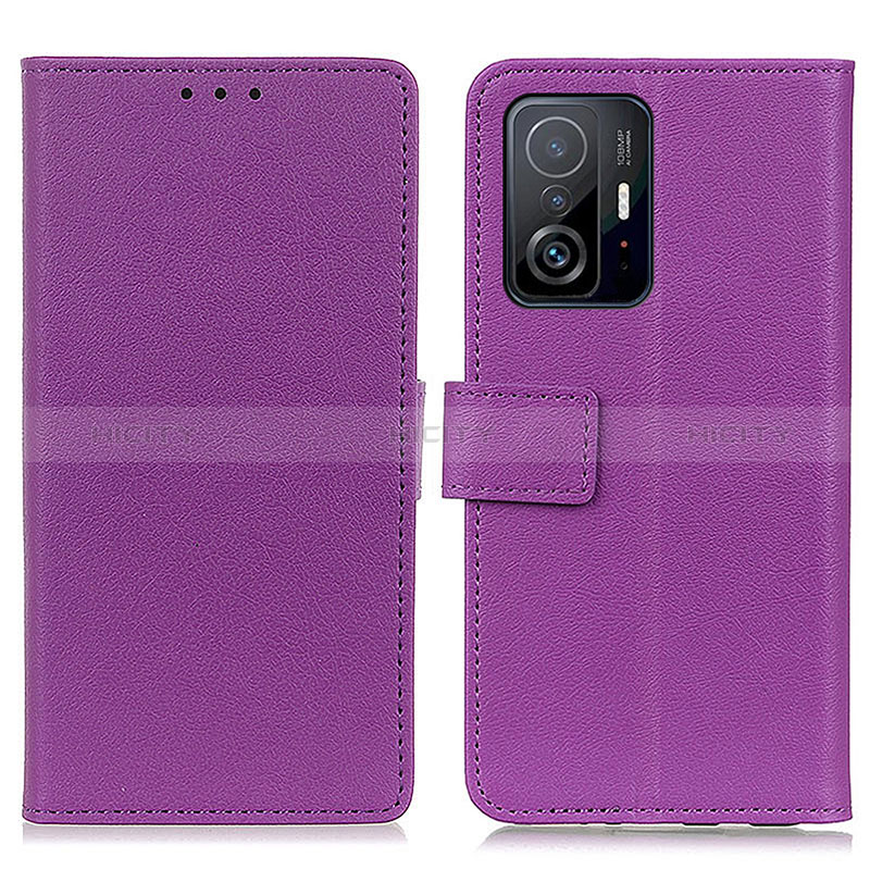 Coque Portefeuille Livre Cuir Etui Clapet M08L pour Xiaomi Mi 11T 5G Violet Plus