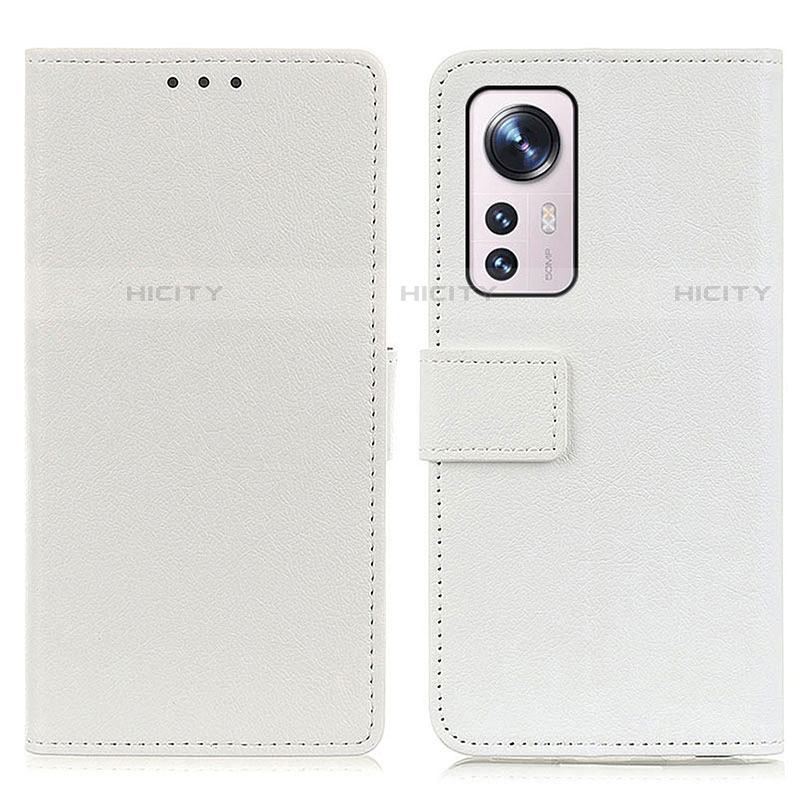 Coque Portefeuille Livre Cuir Etui Clapet M08L pour Xiaomi Mi 12 5G Blanc Plus