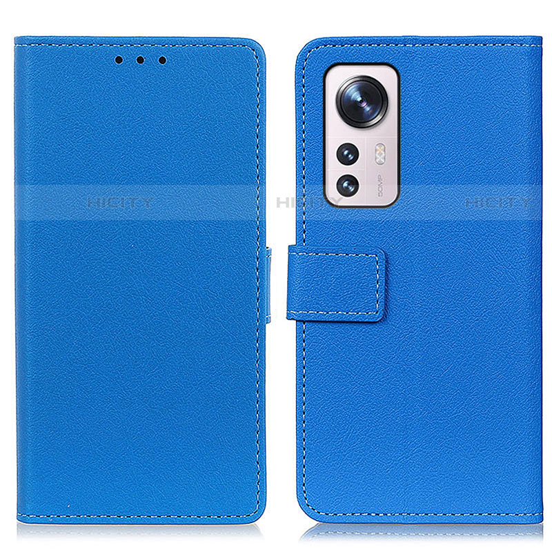 Coque Portefeuille Livre Cuir Etui Clapet M08L pour Xiaomi Mi 12 5G Bleu Plus