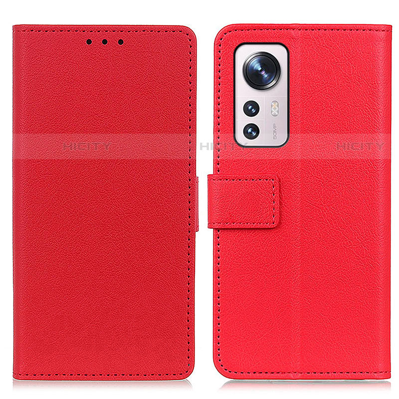 Coque Portefeuille Livre Cuir Etui Clapet M08L pour Xiaomi Mi 12 5G Rouge Plus
