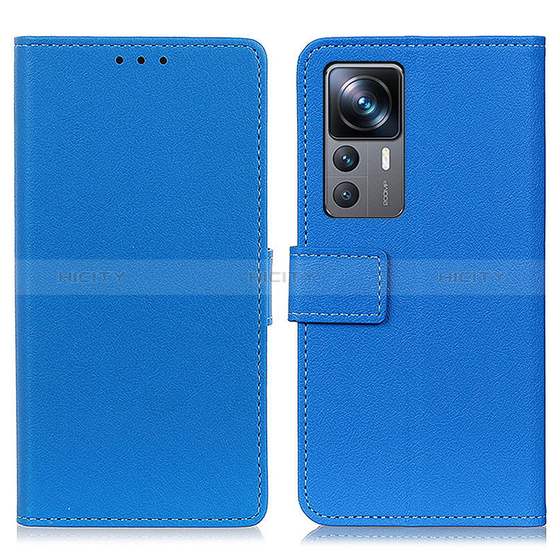 Coque Portefeuille Livre Cuir Etui Clapet M08L pour Xiaomi Mi 12T 5G Bleu Plus