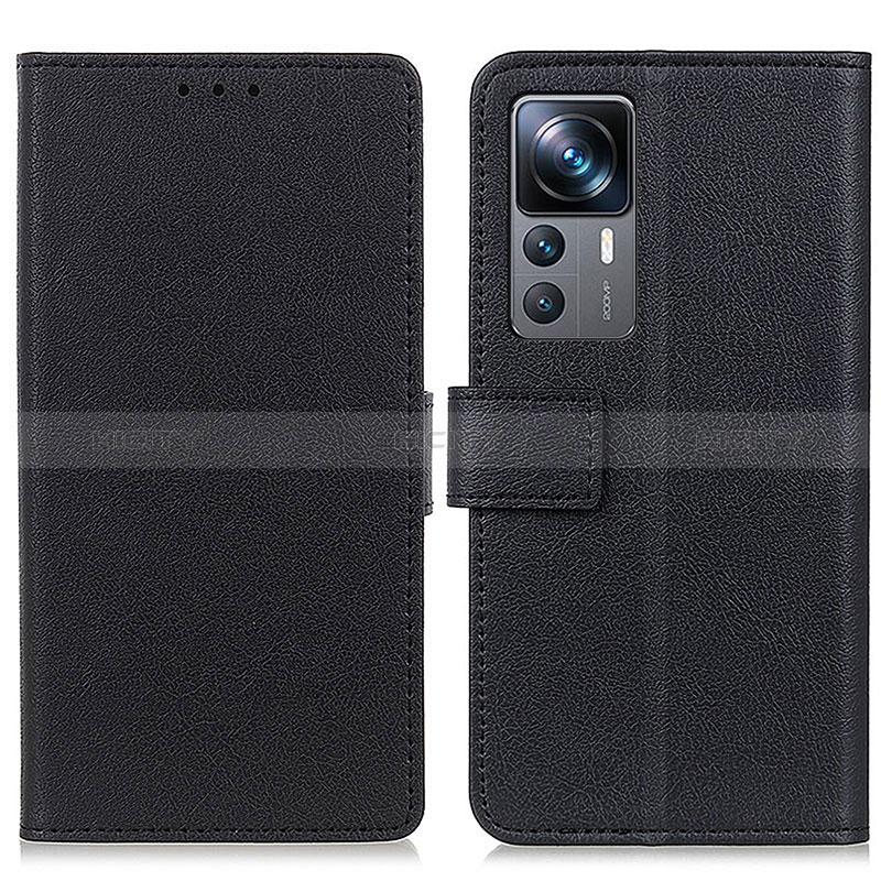 Coque Portefeuille Livre Cuir Etui Clapet M08L pour Xiaomi Mi 12T 5G Noir Plus