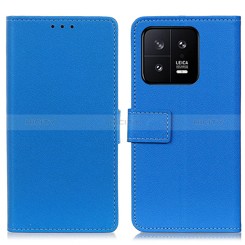 Coque Portefeuille Livre Cuir Etui Clapet M08L pour Xiaomi Mi 13 5G Bleu Plus