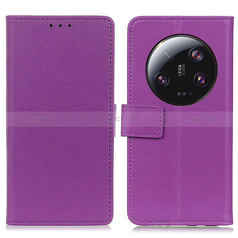 Coque Portefeuille Livre Cuir Etui Clapet M08L pour Xiaomi Mi 13 Ultra 5G Violet Plus