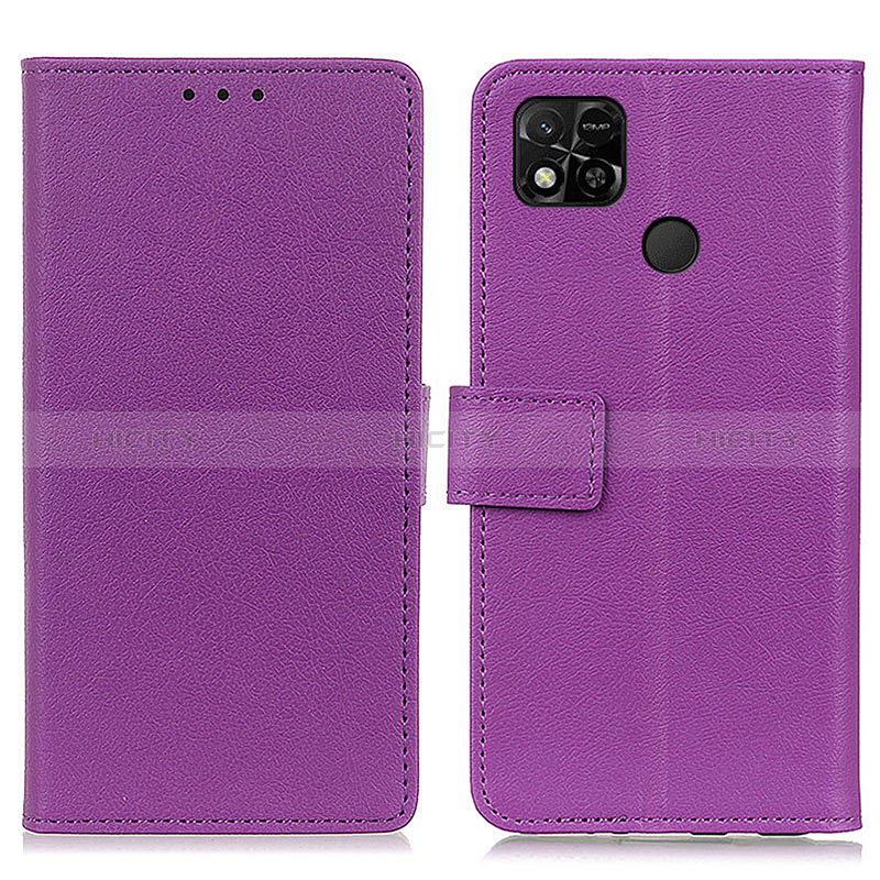 Coque Portefeuille Livre Cuir Etui Clapet M08L pour Xiaomi POCO C3 Violet Plus