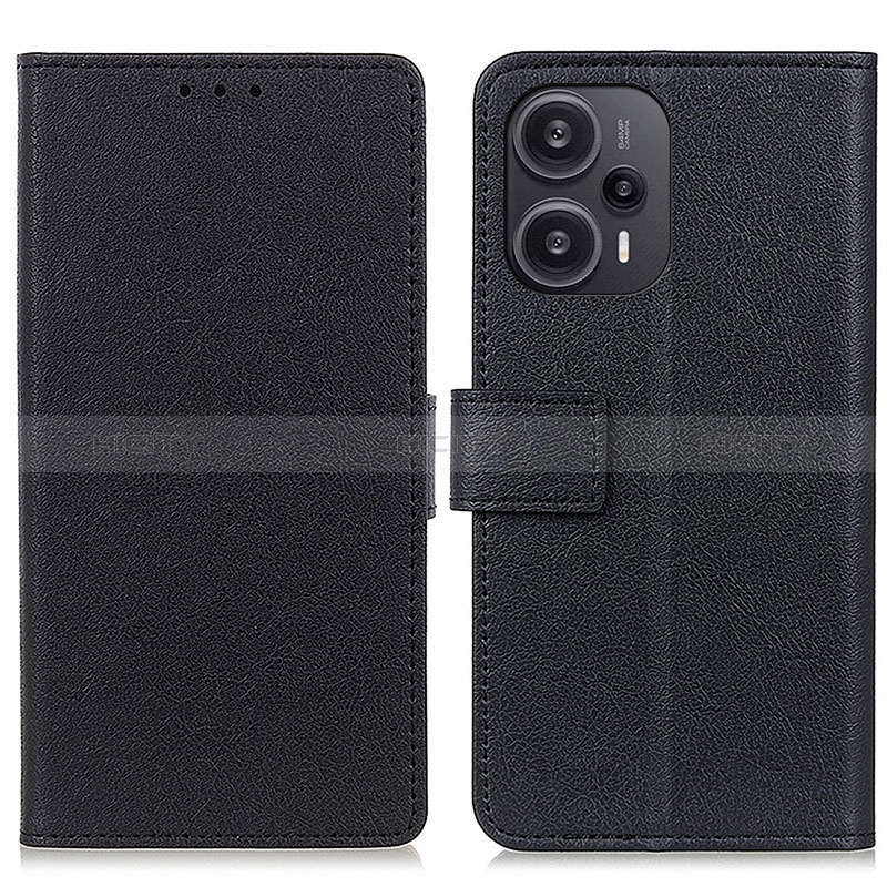 Coque Portefeuille Livre Cuir Etui Clapet M08L pour Xiaomi Poco F5 5G Noir Plus