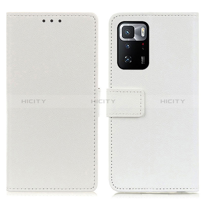 Coque Portefeuille Livre Cuir Etui Clapet M08L pour Xiaomi Poco X3 GT 5G Blanc Plus