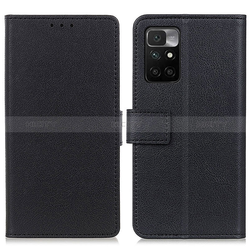 Coque Portefeuille Livre Cuir Etui Clapet M08L pour Xiaomi Redmi 10 (2022) Noir Plus