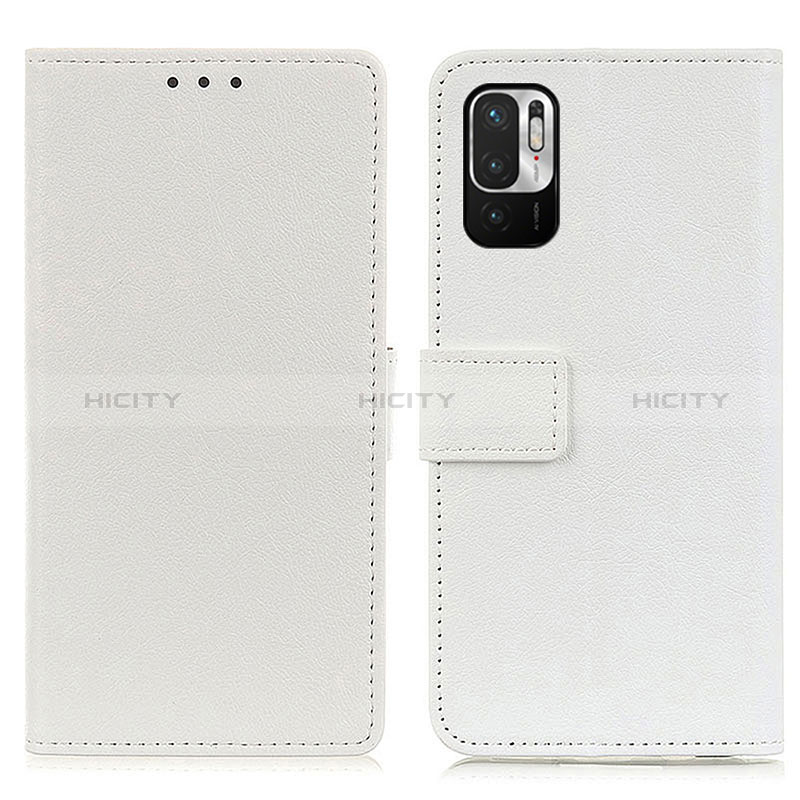 Coque Portefeuille Livre Cuir Etui Clapet M08L pour Xiaomi Redmi Note 10 JE 5G Blanc Plus