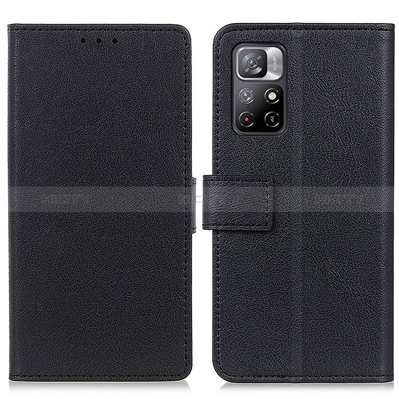 Coque Portefeuille Livre Cuir Etui Clapet M08L pour Xiaomi Redmi Note 11 5G Noir Plus